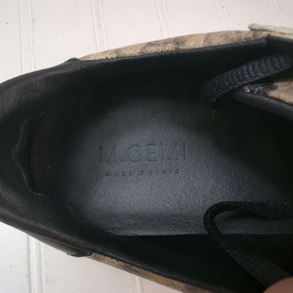 M.Gemi Snake Print Leather Low Top Fashion Sneaker 40 - Picture 7 of 7